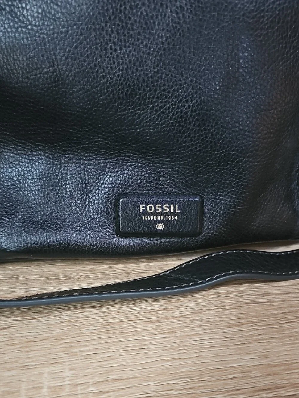 Fossil Emerson Black Leather Satchel with Detachable Strap